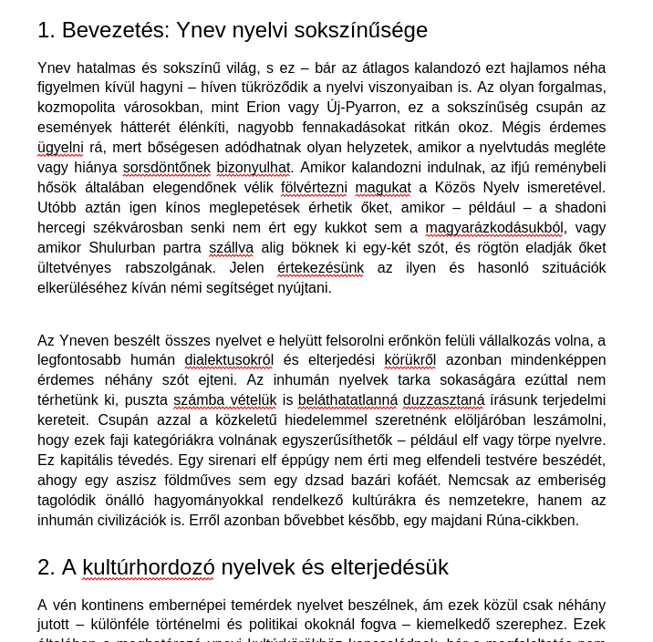 Ynev nyelvei